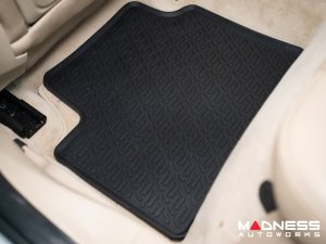 Alfa Romeo Giulia Floor Mat Set - All Weather Rubber Front/ Rear 4 Piece Set - Deluxe - RWD Model